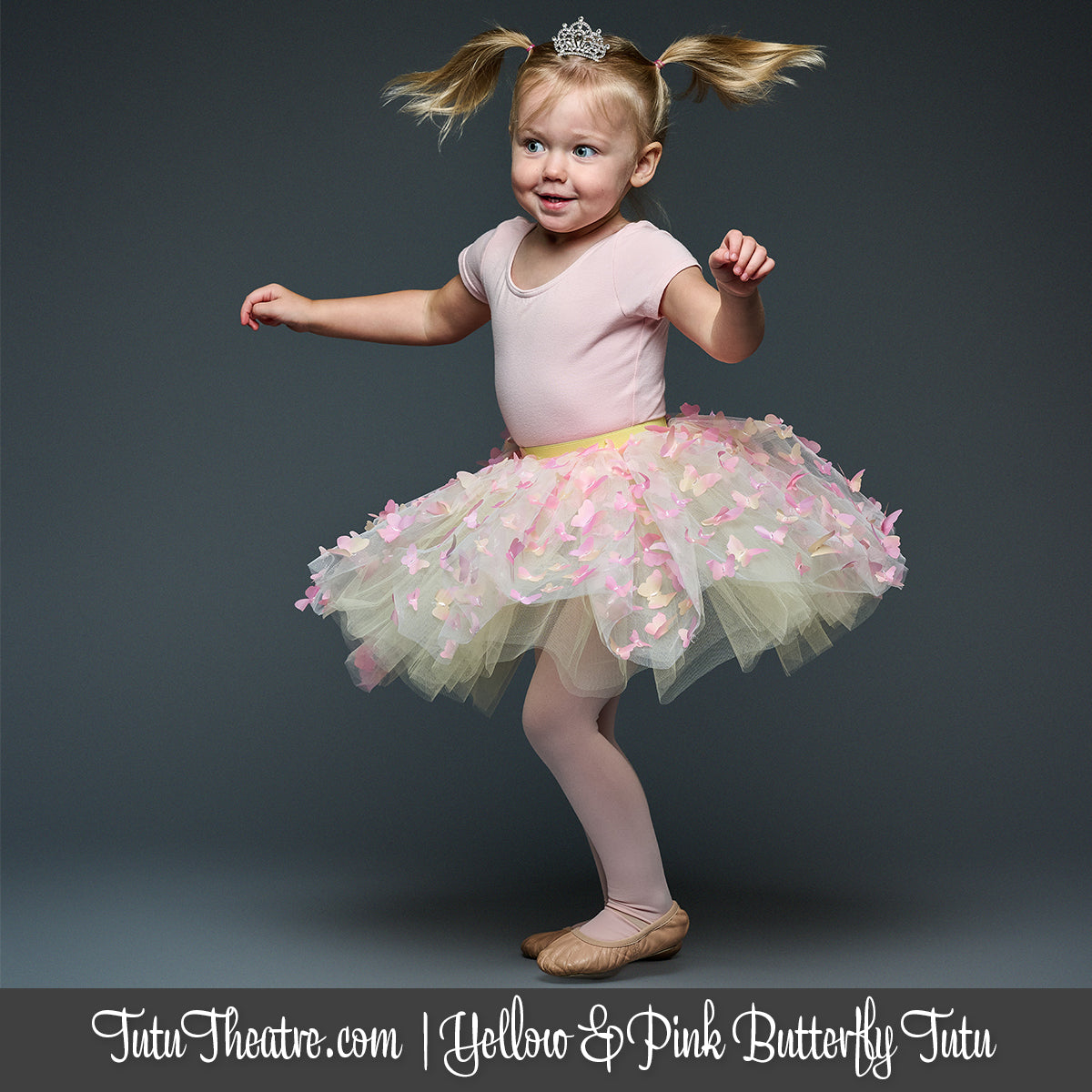 Yellow and Pink Butterfly Children's Tutu