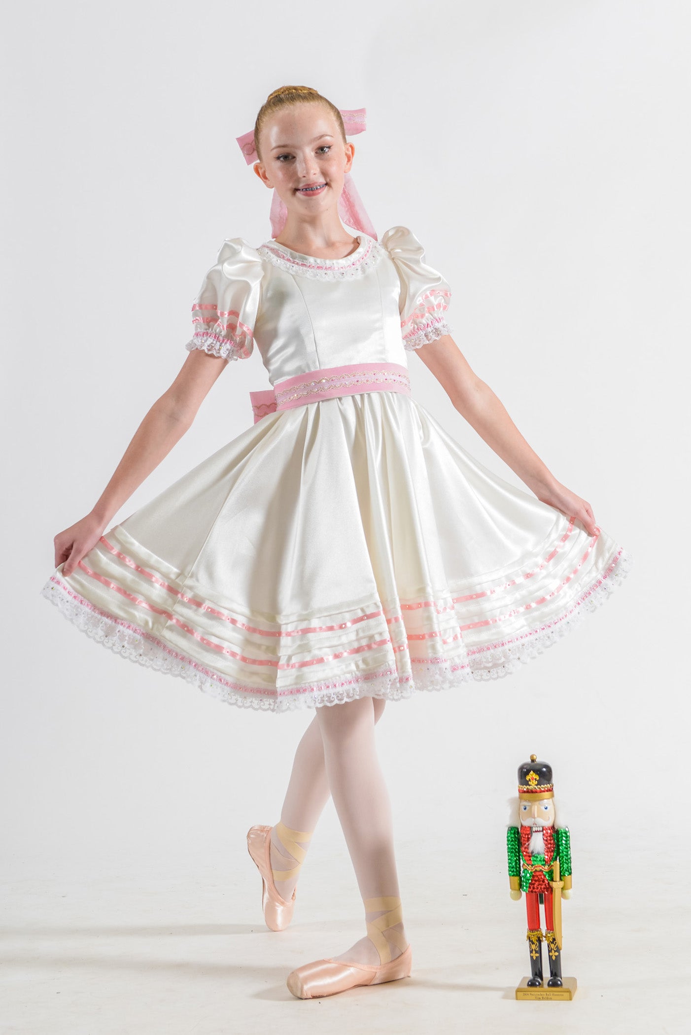 White and Pink Clara Party Dress