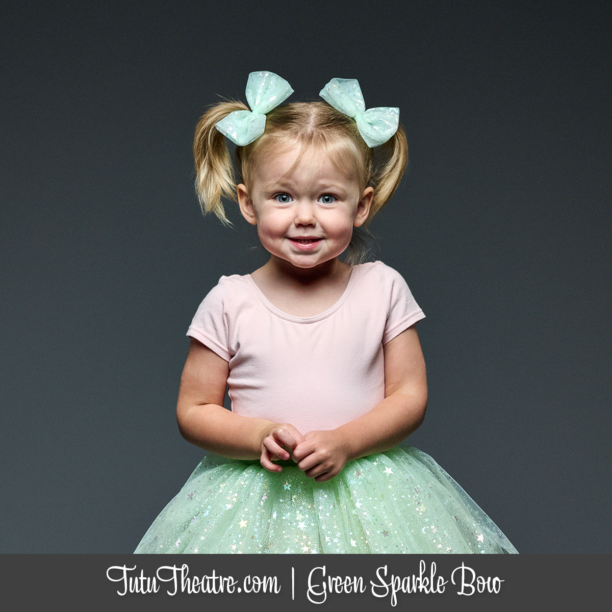 Light Green Sparkle Bow