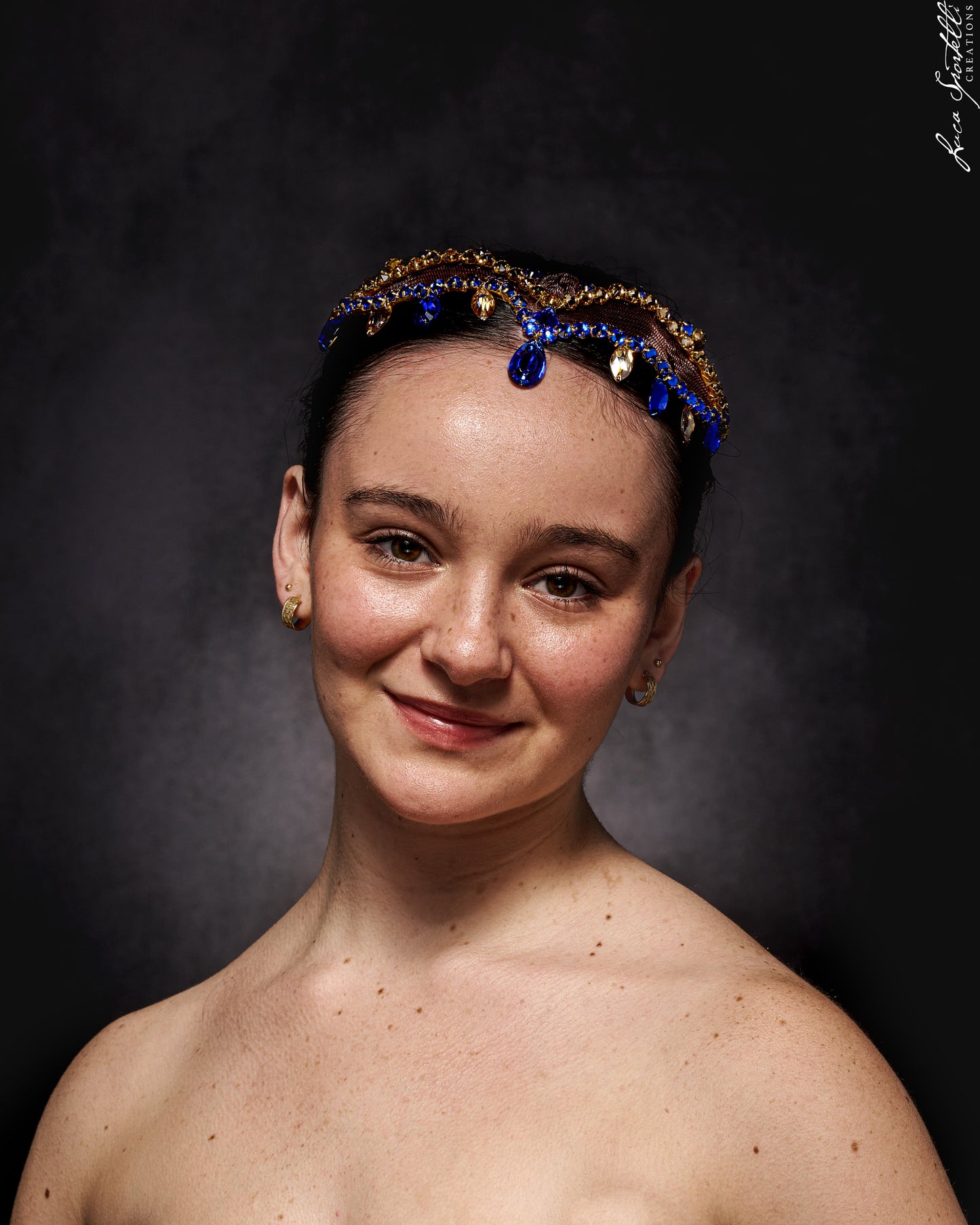 Royal Blue Odalisque Tiara Rental