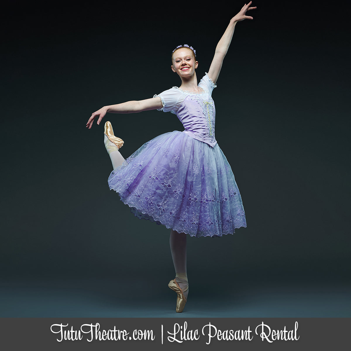 KM Purple Peasant Dress Rental