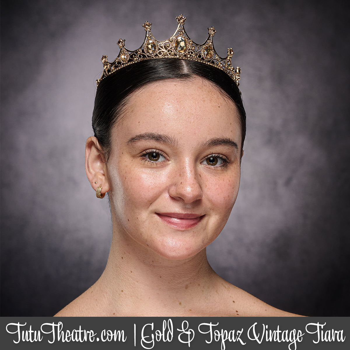 Gold and Topaz Vintage Tiara