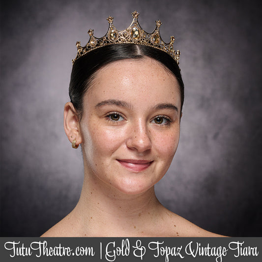 Gold and Topaz Vintage Tiara