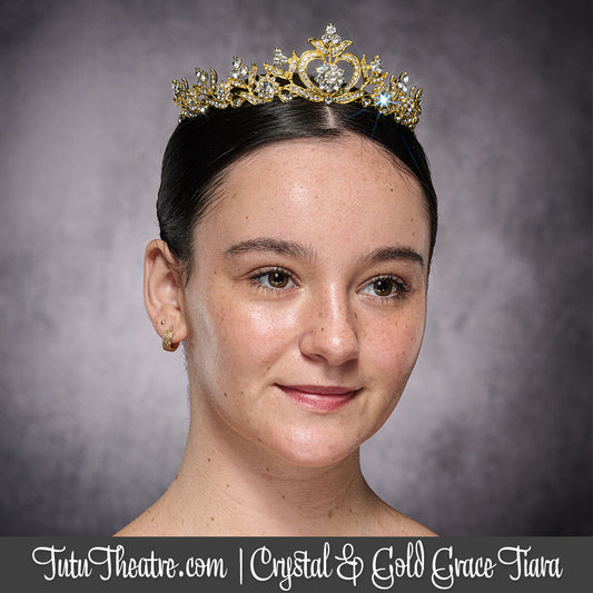 Crystal and Gold Grace Tiara