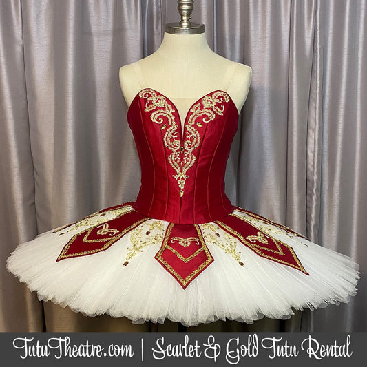 Scarlet and Gold Classical Tutu Rental
