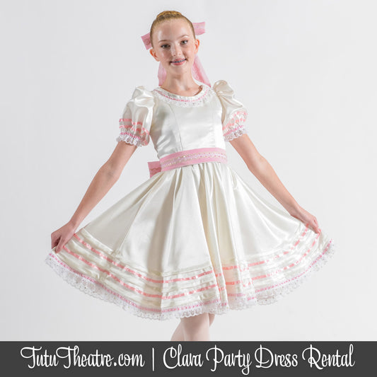 White and Pink Clara Party Dress