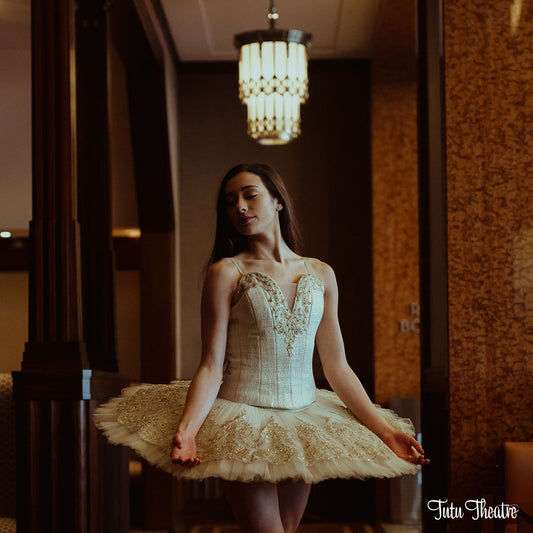 Custom-Made Ivory Gold Paquita Tutu