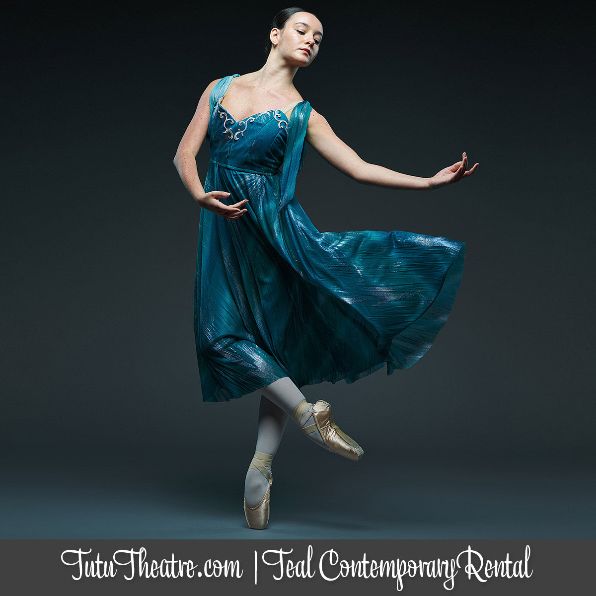 Teal Contemporary Dress Rental