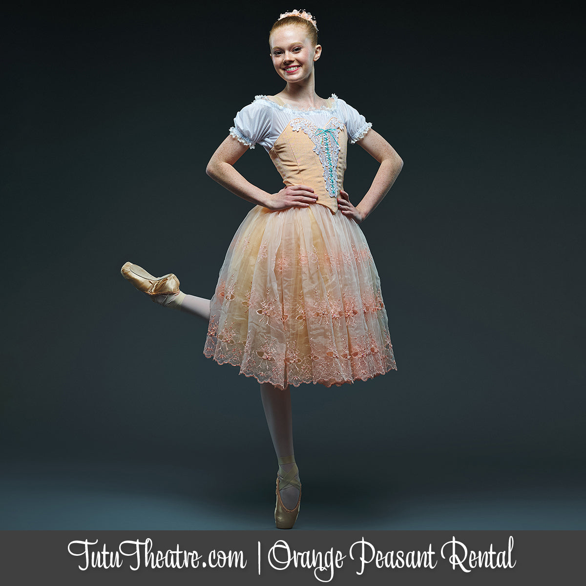 Orange Peasant Dress Rental