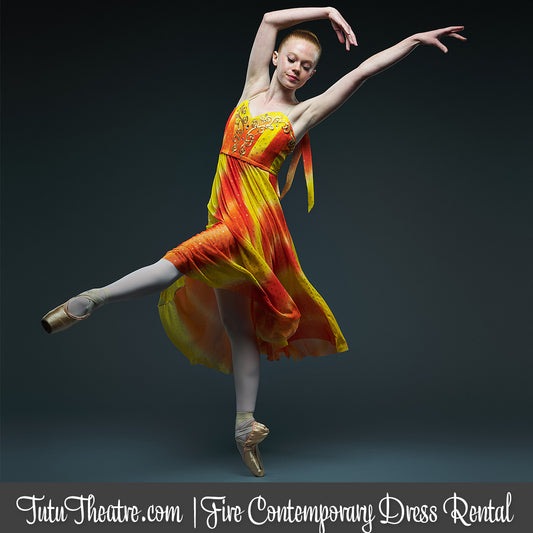 Fire Contemporary Dress Rental