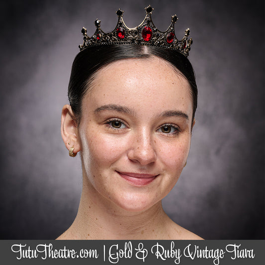 Gold and Ruby Vintage Tiara
