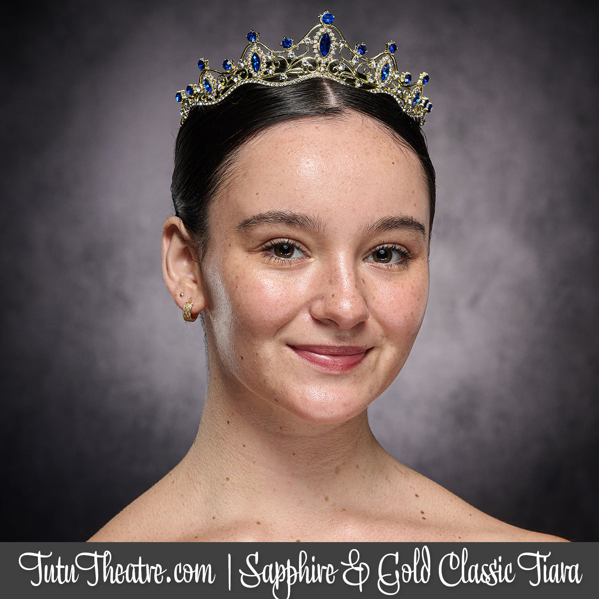 Sapphire and Gold Classic Tiara – Tutu Theatre