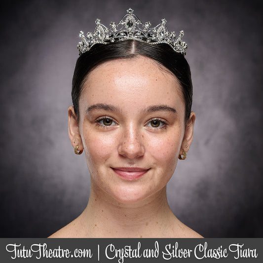 Crystal and Silver Classic Tiara